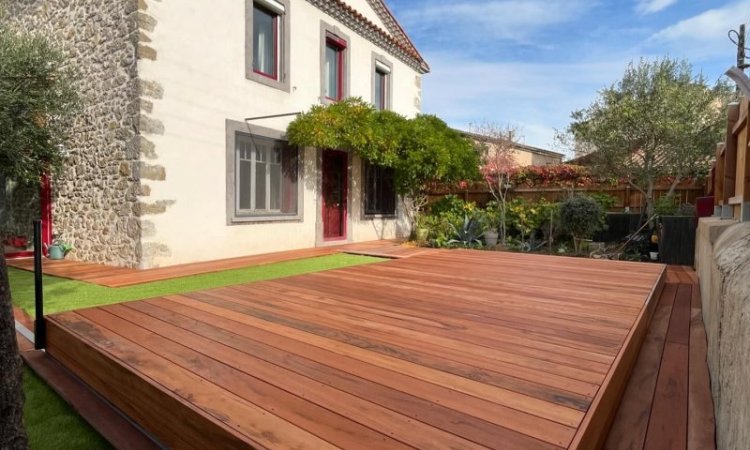 Conception, fabrication et pose d'une terrasse mobile à Carcassonne